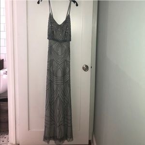 Adriana Papell Beaded Blouson Gown